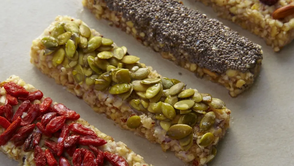 Barras De Cereais Com Pistácio e Chocolate