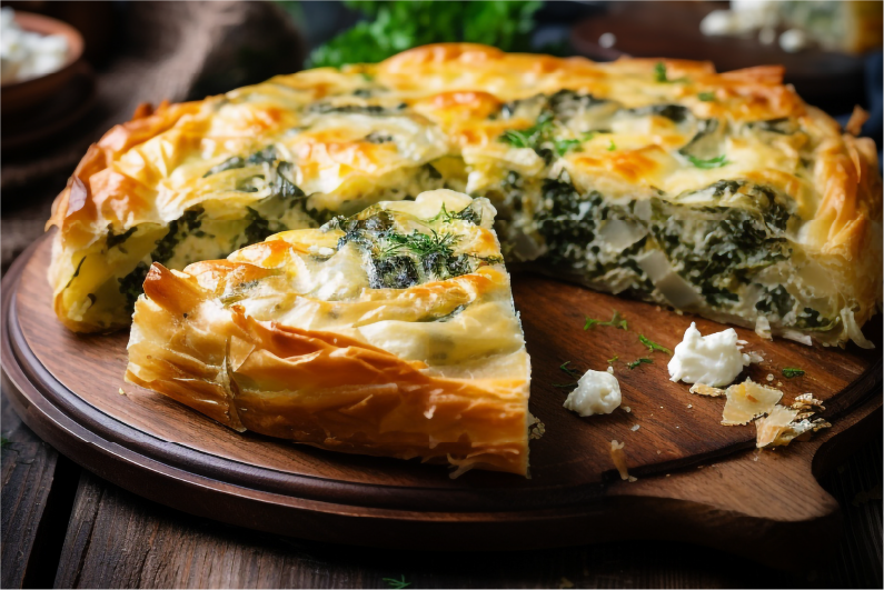 Fritatta de espinafres  e ricotta